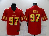 Nike 49ers 97 Nick Bosa Red Gold Color Rush Vapor Untouchable Limited Jersey,baseball caps,new era cap wholesale,wholesale hats